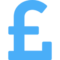 Icon of a pound sign in blue